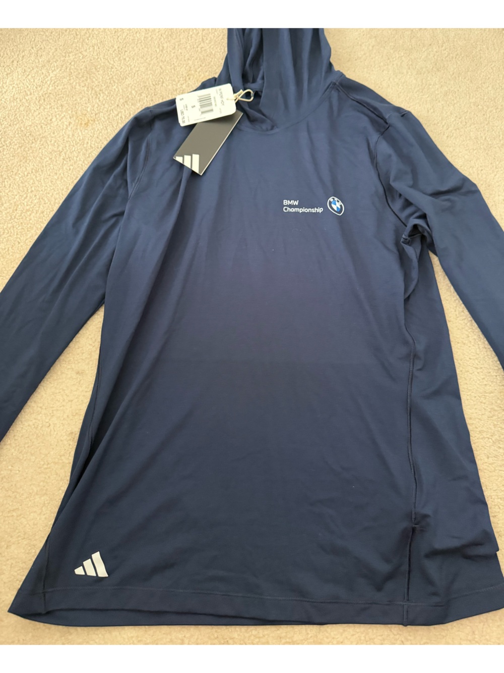 adidas Men's Long-Sleeve Hooded Performance Shirt - Navy
